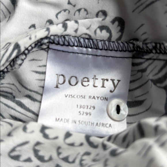 Poetry Navy w Huge White Floral sleeveless Swing Dress made in South Africa EUC - Picture 5 of 6